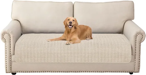 Miniatura 2 de Muamar Funda de sofá para cama de perro, funda antideslizante impermeable para sofá de sala de estar, tapete de asiento, tapete para perro, Blanco