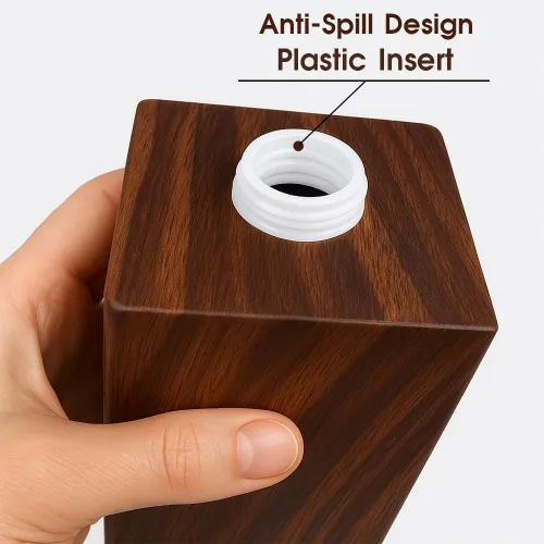 Miniatura 7 de Dispensador de jabón de madera maciza de 6.8 fl oz para baño, cocina, bomba de jabón de manos recargable de madera, dispensador de loción