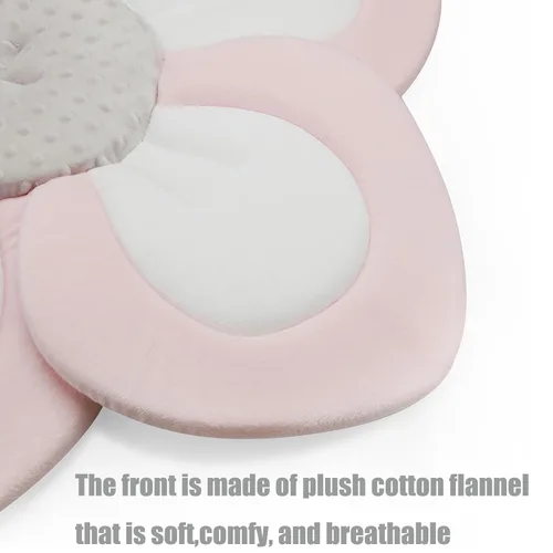Miniatura 5 de PandaEar Almohadilla de baño para bebé recién nacido Flor suave 5 pétalos para fregadero, bañera, regalo esencial de ducha (rosa)