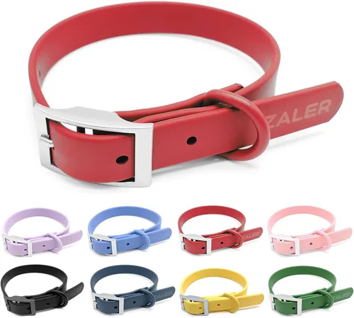 Miniatura 10 de ZALER Collar de perro impermeable, collares de perro ajustables a prueba de olores, fáciles de limpiar, collares suaves y cómodos para perros Verde