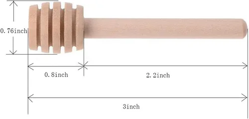 Miniatura 2 de Paquete de 24 mini palitos de madera para miel de 3 pulgadas con servidor envuelto individualmente para tarros de miel, dispensar miel y recuerdos