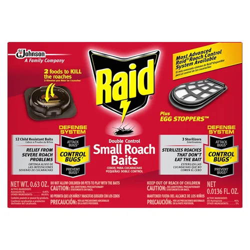Miniatura 15 de Raid Double Control - Cebos pequeños para cucarachas y tapones para huevos, 12 unidades (paquete de 3)