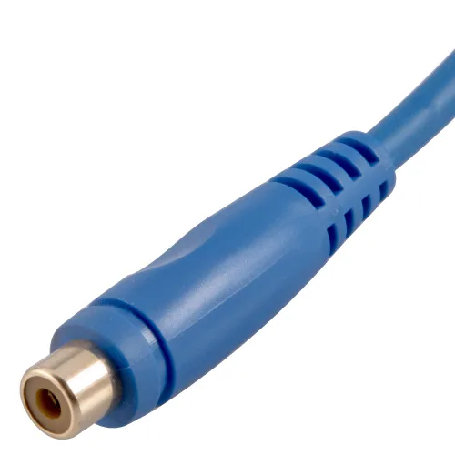 Miniatura 3 de Seismic Audio SA-PGSR25Blue - Cable de extensión de audio RCA macho a RCA hembra de 25 pies, cable extensor AV RCA
