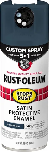 Miniatura 101 de Rust-Oleum 376855 - Pintura en aerosol antióxido personalizada 5 en 1, 12 onzas, color negro mate, (paquete de 1)