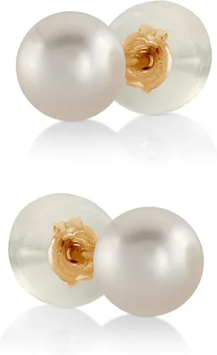 Miniatura 20 de THE PEARL SOURCE White Japanese Akoya Pearl Stud Earrings for Women – Genuine Cultured Pearls, Hypoallergenic Jewelry with Secure 14k Gold Backing