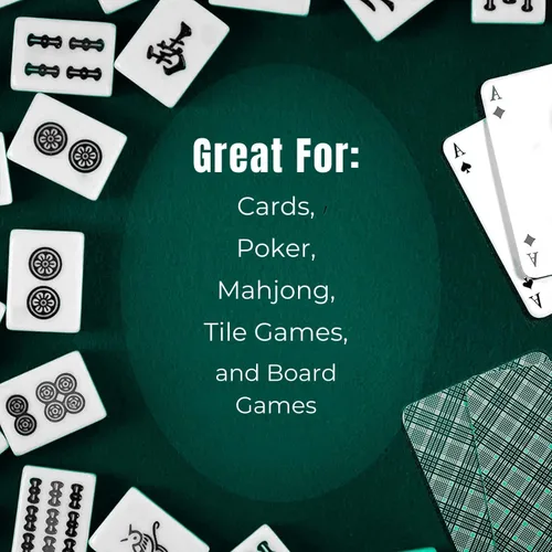Miniatura 11 de Cobertor de mesa para juegos de cartas de fieltro para póquer, Mahjong, Dominó, Bridge y juegos de mesa, mantel elástico ajustado para mesas Verde