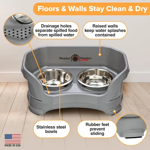 Miniatura 4 de Neater Feeder Deluxe - Tazones elevados para gatos a prueba de desorden para todas las razas, fabricados en Estados Unidos, cuencos elevados sin