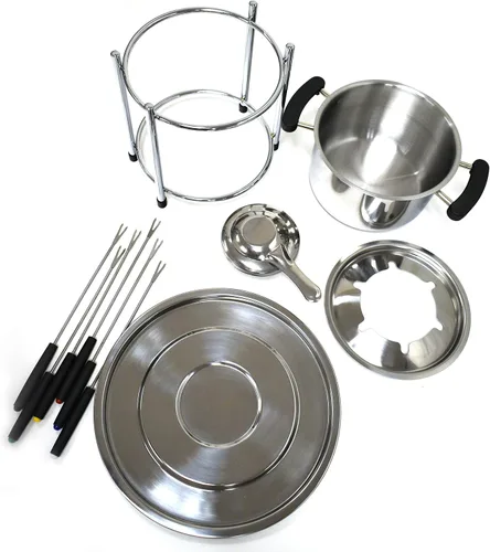 Miniatura 3 de Norpro Juego de fondue de acero inoxidable de 10 piezas