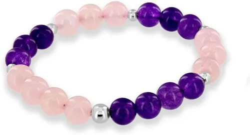 Believe London - Brazalete de gemas semipreciosas para curar los chacras para hombres y mujeres cristal contra la ansiedad piedra natural para