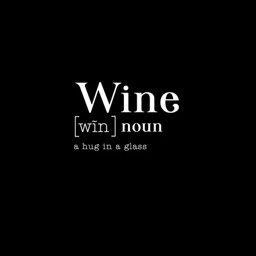 Vinilo decorativo para pared, diseño de vino a abrazo en una copa, 22 x 33.5 pulgadas, definición moderna de humor para adultos, decoración para el