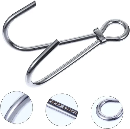 Miniatura 9 de BESPORTBLE 2 unids 316 accesorios a prueba de suministro de buceo de metal resistente doble seguridad equipo de buceo resistente al buceo Corriente