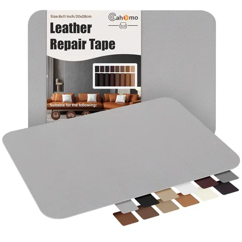 Miniatura 13 de Cahomo - Cinta de parches autoadhesivos para reparación de cuero para sofás - 8x11 pulgadas, kit de reparación de vinilo y cuero para muebles, Café