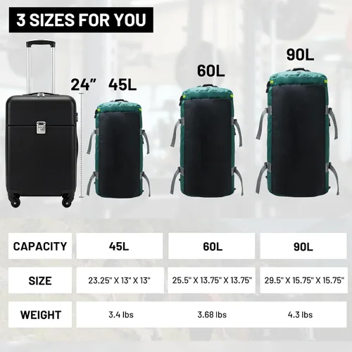 Miniatura 55 de MIER Mochila deportiva grande con compartimento para zapatos, resistente y resistente al agua, azul marino, 45L