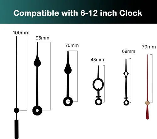 Miniatura 2 de Mejora tu proyecto de reloj de bricolaje con mecanismos de reloj silenciosos de eje largo - ¡Perfecto para paneles gruesos! Inspírate y crea una
