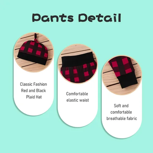 Miniatura 4 de TUEMOS Conjunto de ropa para bebé recién nacido, con estampado de letras, mameluco, pantalones, sombrero, conjunto de 3 piezas