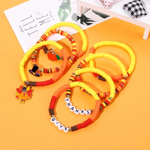 Miniatura 19 de Surfer Heishi - Pulseras apilables para mujer, apilables, de vinilo arcoíris, disco de arcilla, pulseras elásticas para la amistad, joyería bohemia
