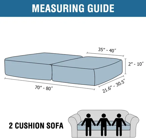 Miniatura 337 de H.VERSAILTEX Funda de cojín elástica de terciopelo para sofá, funda de cojín de felpa para silla, sofá biplaza o sofá, protector de muebles, cojín