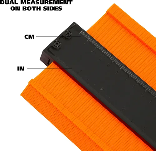 Miniatura 4 de GreatNeck - Juego de medidores de contorno, herramienta de calibre de contorno de 5 y 10 pulgadas con cerradura, hecho de plástico ABS de alta