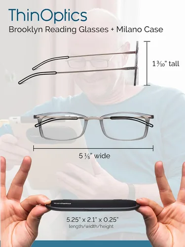 Miniatura 3 de ThinOptics - Gafas de Lectura Funda regular/rectángulo azul