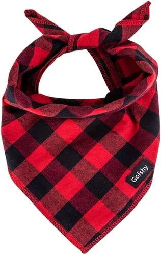 Miniatura 8 de Bandana para Perro Otoño Pequeño-Naranja Marrón Bufanda para Perro Estampado Buffalo Plaid Babero Ajustable Pañuelo Accesorios para Perros Pequeños