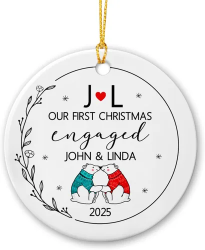Miniatura 18 de Adorno personalizado de primera Navidad para perro, adorno de cerámica para la primera Navidad del cachorro, decoración de árbol de Navidad, adorno