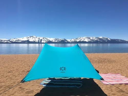 Miniatura 3 de Neso Tienda de campaña de playa portátil refugio solar con anclaje de arena, toldo ligero de sombra para playa, fácil instalación para salidas Verde
