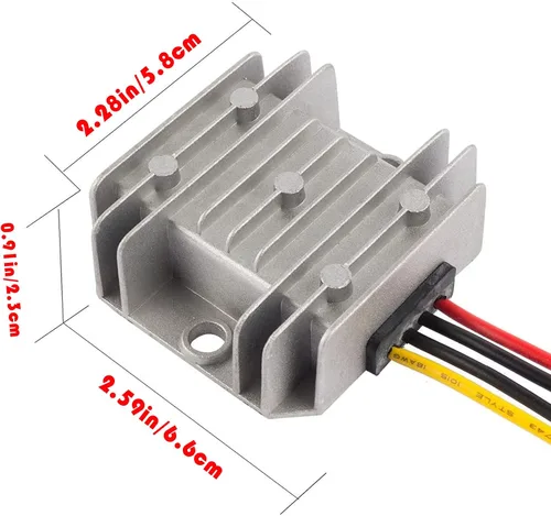 Miniatura 5 de DC 24V a 12V 10A 120W Convertidor de voltaje Buck Transformador de potencia impermeable, reductor de voltaje reductor, regulador módulo de fuente