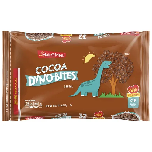 Miniatura 11 de Malt-O-Meal Cocoa Dyno Bites® sin gluten para niños, cereal para el desayuno tamaño familiar en bolsa a granel, 25 onzas - 1 unidad (paquete de 2)