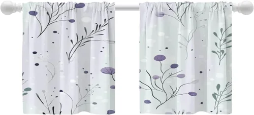 Miniatura 40 de Shrahala Abstract Pattern Geometric Blackout Window Curtains, Concentric Squares Thermal Insulated Curtains Grommet Long Drapes for Bedroom,Living