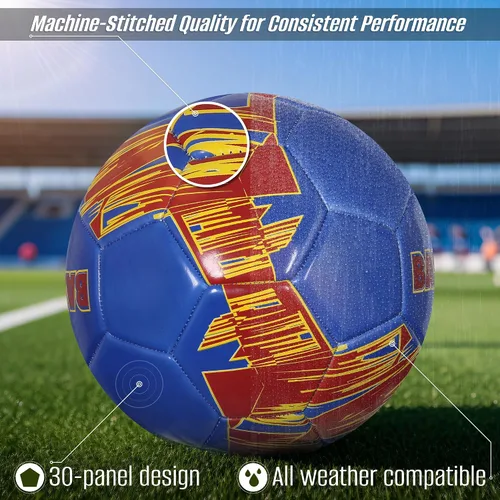 Miniatura 4 de Vizari Balón de fútbol para jóvenes y adultos, pelota de tela de 2 capas para mayor durabilidad y comodidad, pelota elevada sintética brillante
