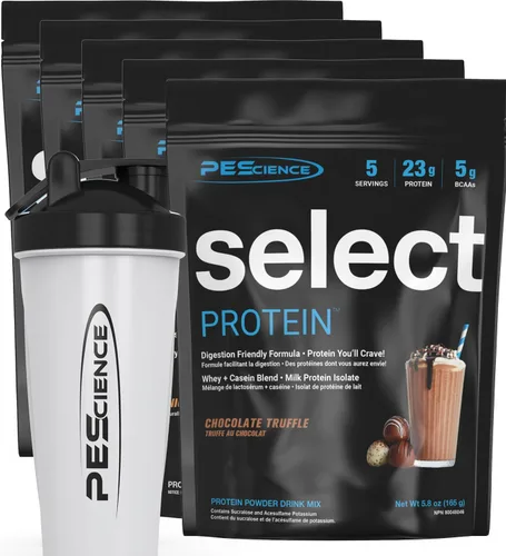 Miniatura 42 de PEScience Select Protein Powder, mezcla de suero y caseína, proteína limpia en polvo para mujeres y hombres, baja en calorías, baja