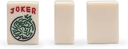 Miniatura 6 de Juegos de Mahjong Americano de Yellow Mountain Imports - Clásico de Lujo con Estuche de Madera, Estantes de Empuje de Madera, Indicador de Viento