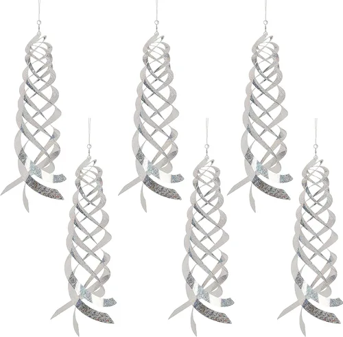 Miniatura 14 de Hausse Reflectores espirales repelentes de pájaros azules de Mylar giratorios, dispositivo reflectante colgante para disuadir aves, decorativo