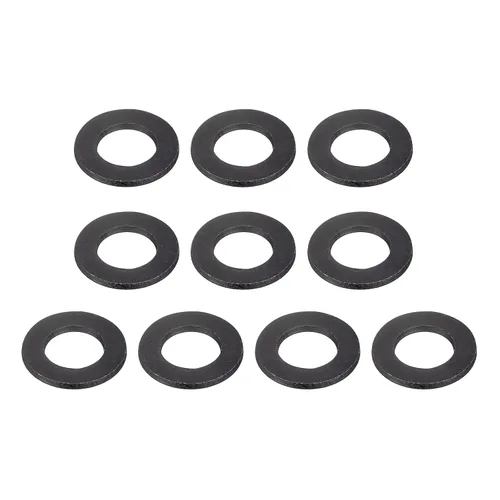 Miniatura 29 de Uxcell Arandela plana de acero al carbono para pernos M8, 10 piezas M8 x 16 x 1.5mm, aleación de acero negro oxidado de grado 8.8, sujetadores