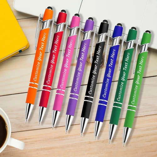 Miniatura 6 de 12 bolígrafos personalizados a granel, bolígrafos personalizados con grabado personalizado con nombre o texto, regalo ideal de aniversario