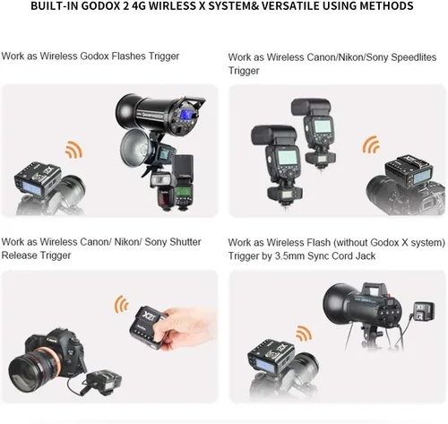 Miniatura 7 de Godox Disparador de flash inalámbrico X2T-S 2.4G TTL con 2X X1R-S controlador receptor compatible con Sony, función TTL, control de aplicación