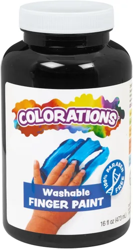 Miniatura 21 de Colorations Pinturas lavables para dedos, 16 fl oz, blancas, no tóxicas, cremosas, vibrantes, pintura para niños, manualidades, pasatiempos, Blanco