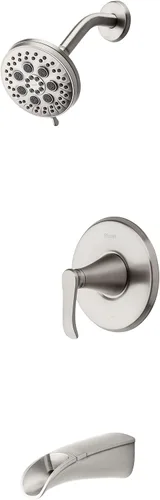 Pfister 8P8-WS2-JDSGS Jaida - Grifo de bañera y ducha con ancho de rociado ajustable en defensa antimanchas níquel cepillado Níquel cepillado Spot