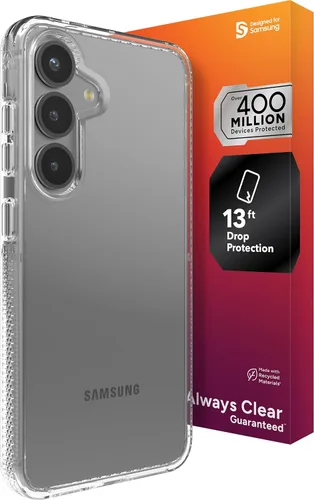 Miniatura 31 de ZAGG Crystal Palace - Funda para Samsung Galaxy S25 con función atril, transparente, protección contra caídas de 13 pies, antiamarilleo, reforzado