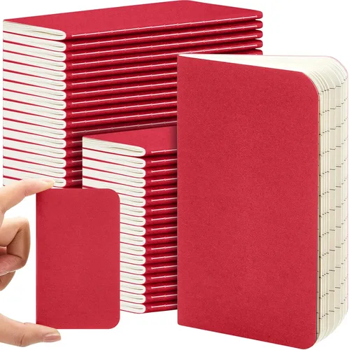 Miniatura 14 de Outus 36 piezas de mini cuadernos de bolsillo 2.5" x 4" de papel kraft, bloc de notas mini, cubierta blanda en masa, cuaderno de notas de bolsillo