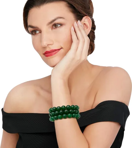 Miniatura 2 de Ross-Simons 12mm Jade Bead Set 3 Stretch Bracelets