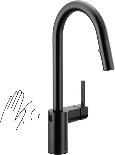 Miniatura 12 de Moen Align Grifo de cocina Motionsense Wave con un solo sensor sin contacto, de un mango de arco alto moderno con acoplamiento de reflejo