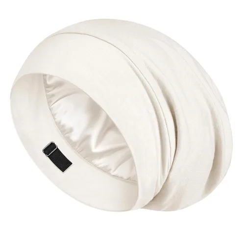 Miniatura 16 de LULUSILK Gorro de Dormir con Forro de Seda de Morera, Se Acabó el Cabello Encrespado y Enredado, Envoltorio de Cabello de Seda que se Mantiene