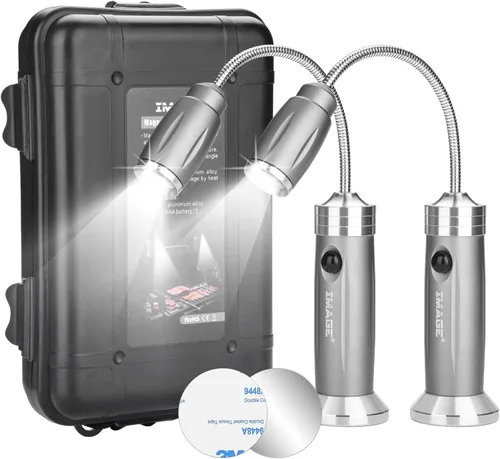 Luz magnética ultrabrillante para parrilla con luces LED superbrillantes, regalos para hombres y padres, luz flexible de cuello de cisne para