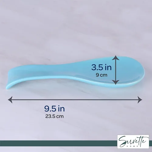 Miniatura 5 de Soporte de cuchara de cerámica azul para cocina