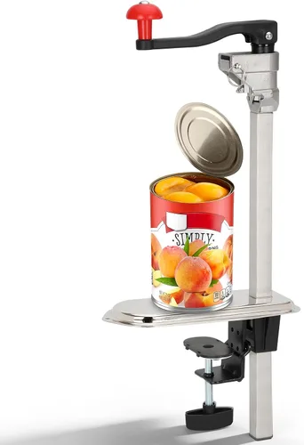 Miniatura 12 de Abridor de latas comercial resistente para 11100, abridor de latas industrial para 10 latas, abridor de latas manual con base de acero chapado