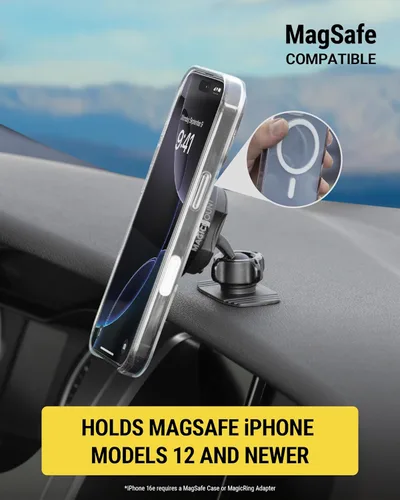 Miniatura 5 de Scosche MagSafe - Soporte magnético para teléfono para salpicadero de automóvil y ventilación con rotación de 360°, soporte de teléfono celular 2
