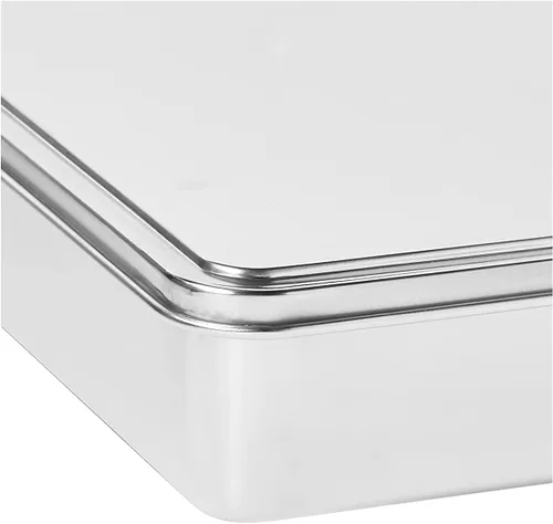 Miniatura 5 de YBM HOME Molde para pasteles cubierto de acero inoxidable, plata (pequeño)