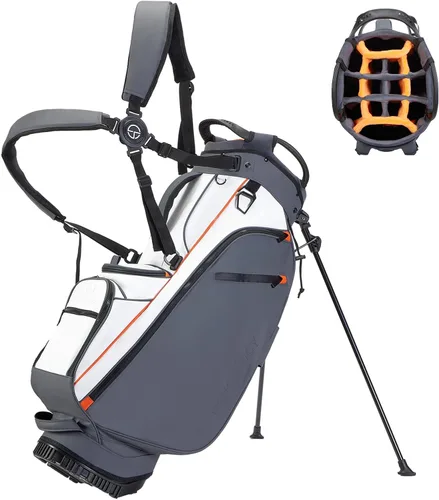 Miniatura 8 de Pure Series - Bolsa de golf de piel sintética fácil de limpiar con separadores de 14 vías, anillo de toalla con abridor de botellas integrado