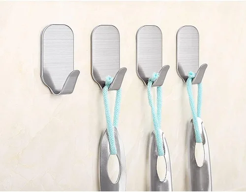 Miniatura 2 de Ganchos autoadhesivos pequeños para colgar ganchos de pared resistentes Paquete de 10 ganchos adhesivos de pared